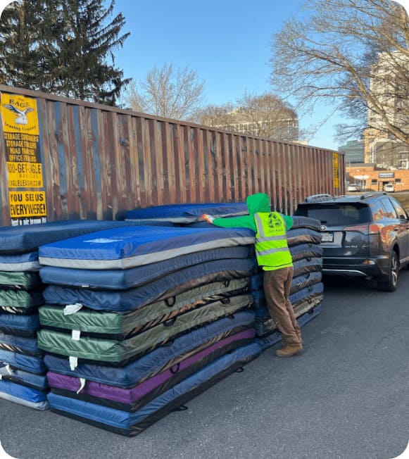 Old mattresses ready for removal by Grunber